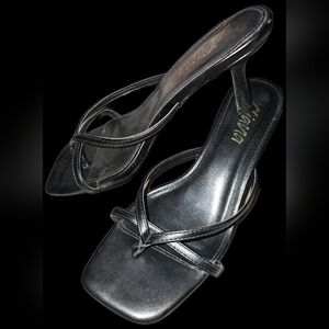 Black Strappy Heeled Sandals